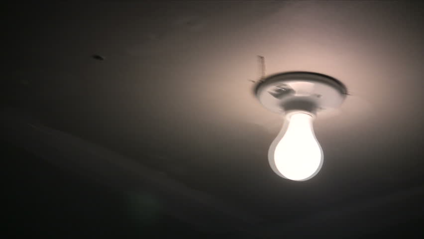 Rustic Basement Light Flickering During Stock Footage Video 100