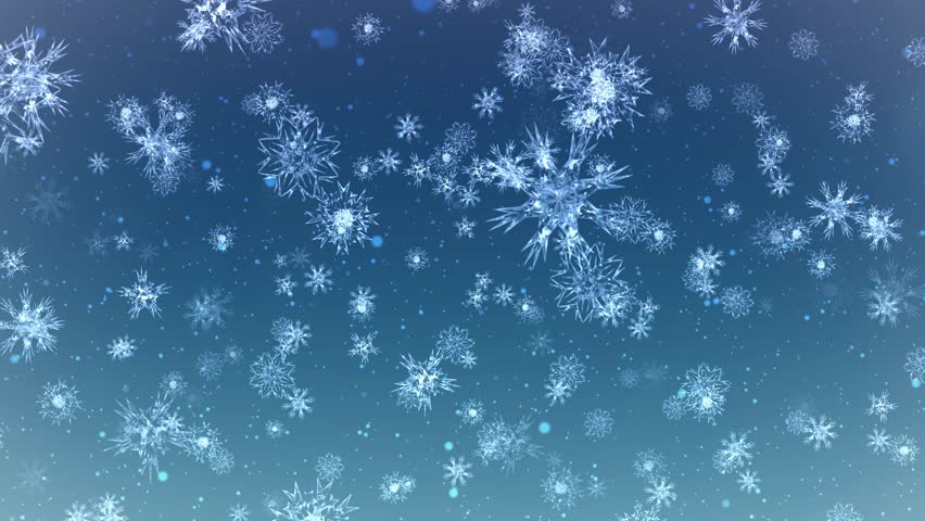 Falling Snow Flakes Animated Winter Background Loop Stock Footage Video ...