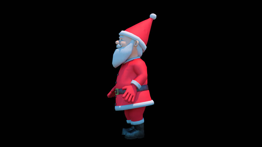 Santa Animation. Christmas and Holidays Stock Footage Video (100%