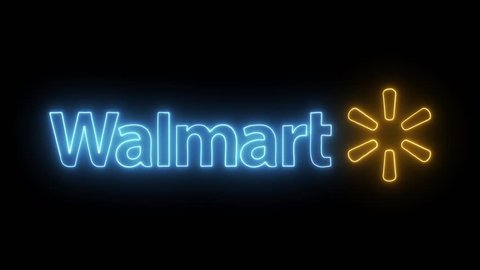 Walmart Logo Neon Lights Editorial Animation Stock Footage Video (100%  Royalty-free) 32826307 | Shutterstock