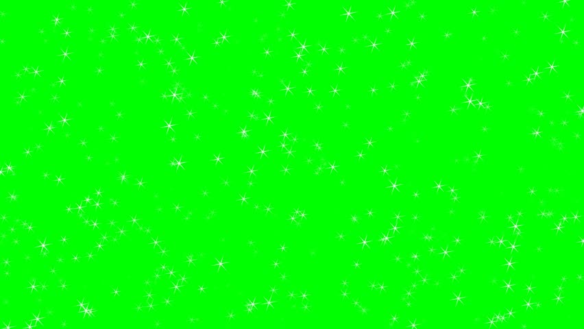 Stars Shine Effect Background On Green Screen Animation. Christmas ...