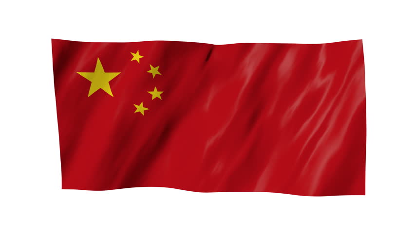 China Flag With Fabric Structure 4k Loop With Alpha Channel Stock China Flag With Fabric Structure 4k Loop With Alpha Channel Stock