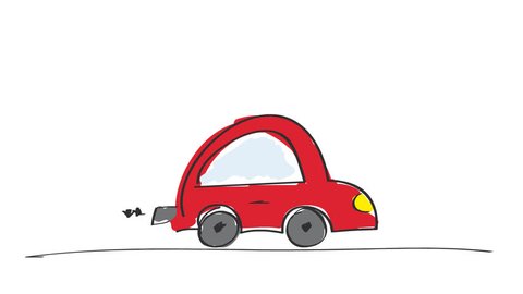 Animation Red Car Animated Hand Drawn Stock Footage Video (100%  Royalty-free) 34728547 | Shutterstock