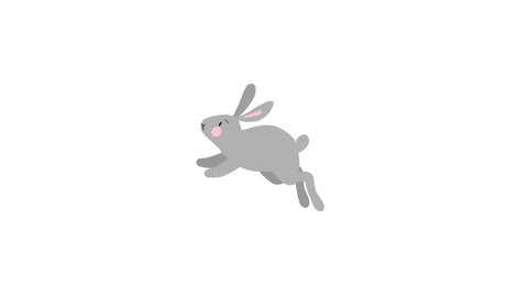 2d Animation Running Cute Grey Rabbit Stock Footage Video (100%  Royalty-free) 34862107 | Shutterstock