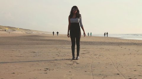 Pretty Indian Girl Walking On Beach Stock Footage Video (100% Royalty-free)  3623147 | Shutterstock