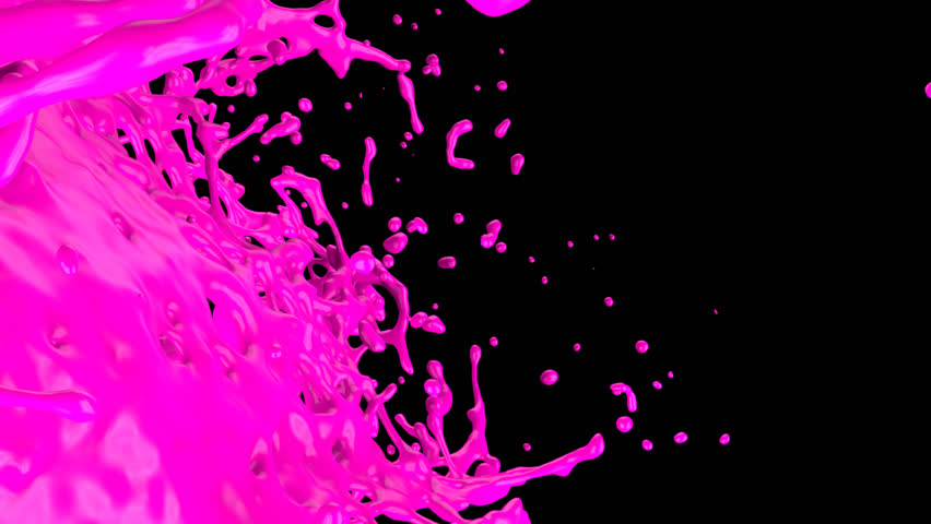 Pink Paint Splash In Extreme Stock Footage Video 100 Royalty Free