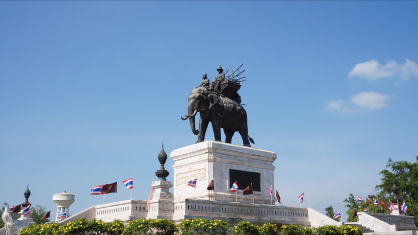 King Naresuan Monument of Brave Stock Footage Video (100% Royalty-free ...