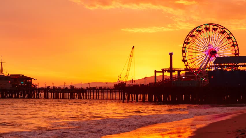 Pan Across Santa Monica Pier Stock Footage Video 100 Royalty Free Browse Video Categories