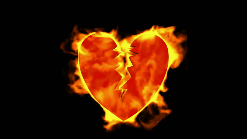 Burning Broken Heart Stock Footage Video 100 Royalty Free