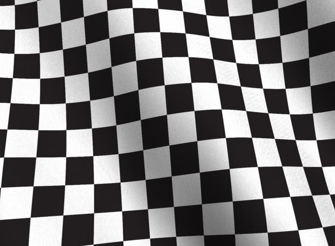 Checkered Flag Waving In Loop, Ready To Be Used As Infinite Footage Or ...