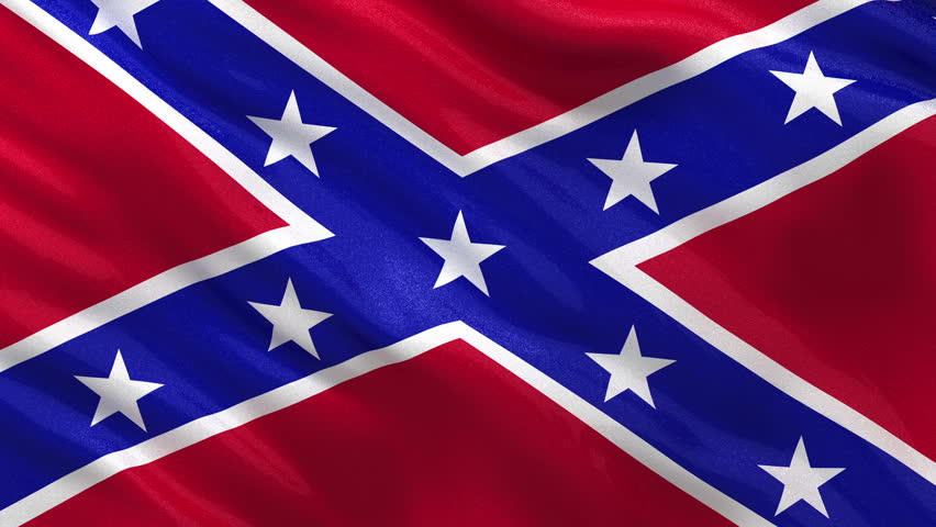 A Close Up Of Confederate Battle Flag Or St Andrews Cross In Use During ...