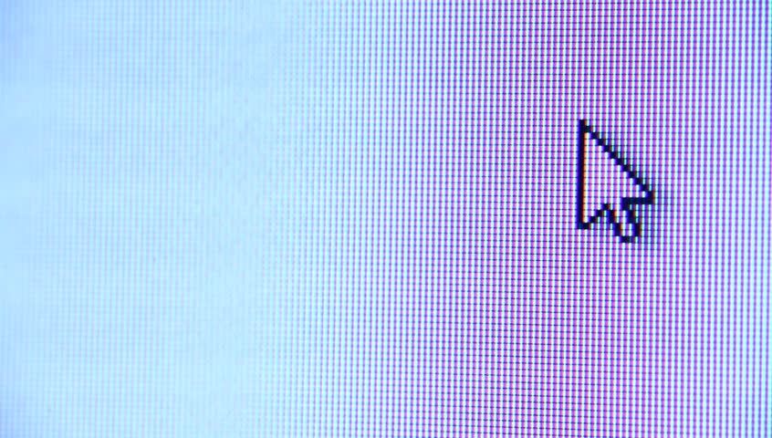 Close Up Of Pointer Moving Around A Computer Screen Stock Footage Video ...