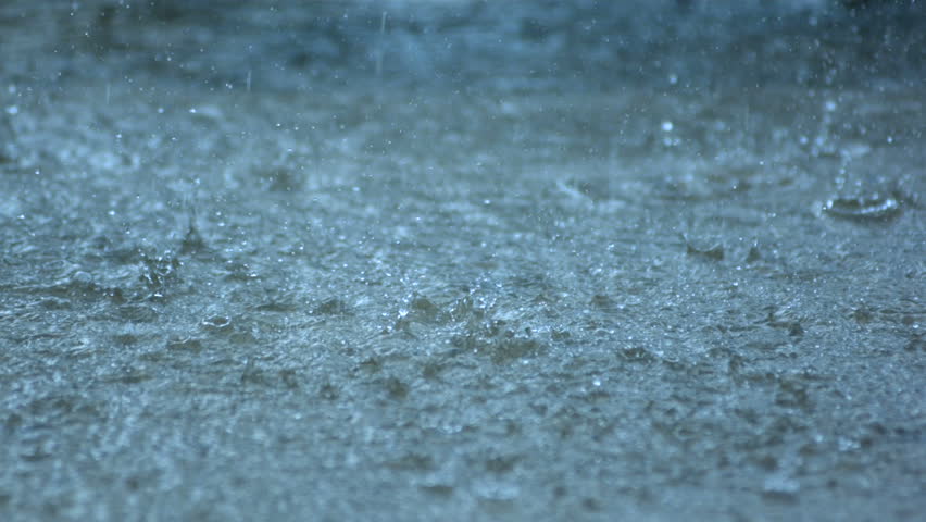 Different Types of Rain. Puddles on the ground.