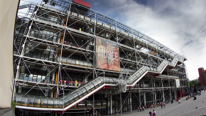 Paris Circa2013 The Pompidou Modern Stock Footage Video 100