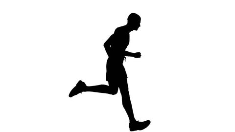 Animated Silhouette Loop Man Running On Stock Footage Video (100%  Royalty-free) 4972517 | Shutterstock