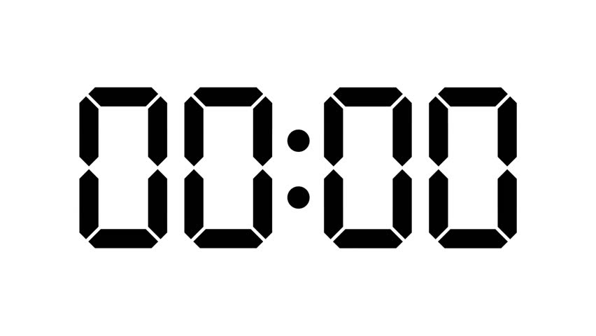 White Digital Clock With Numbers