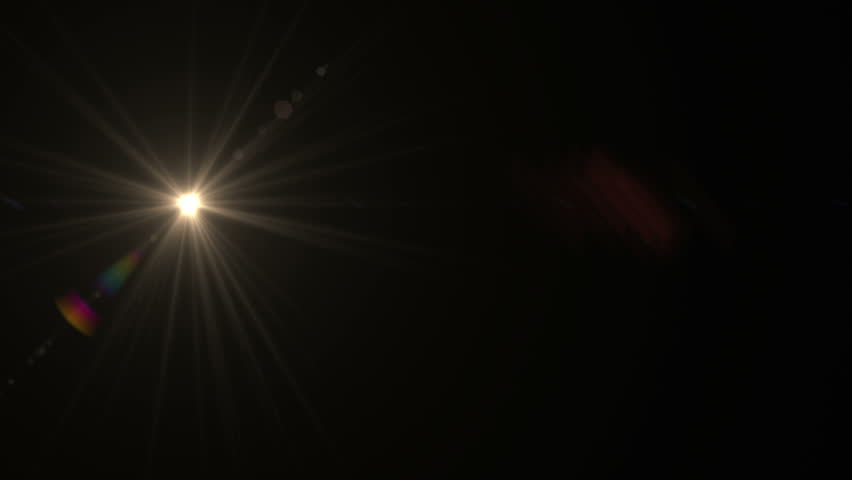 Lens Flare Effect On Black Stock Footage Video (100% Royalty-free