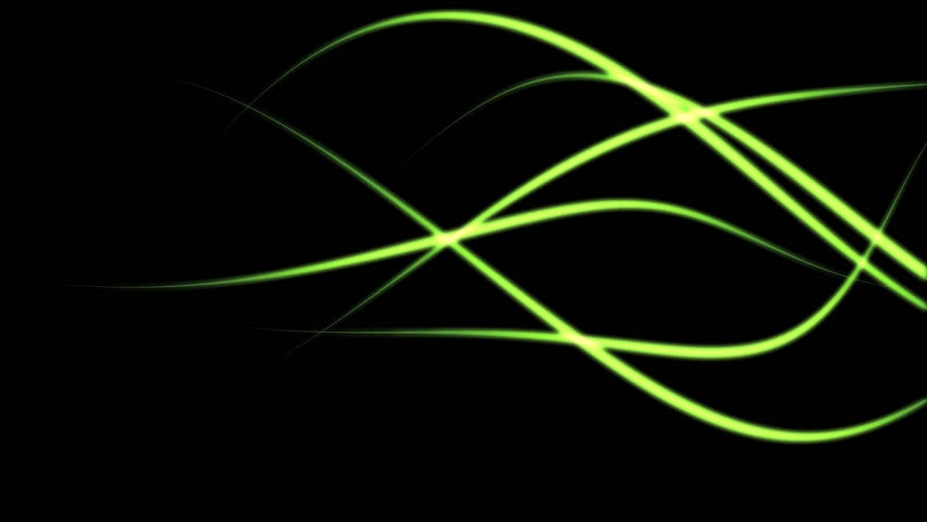 Green Glowing Curved Lines Background (FULL HD) Stock Footage Video