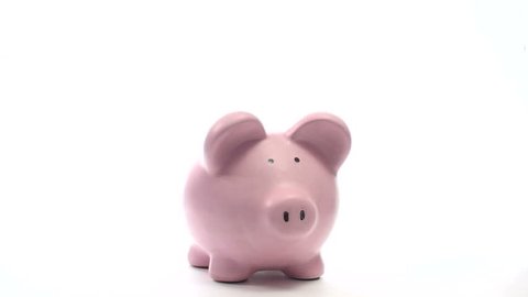 Smashing A Piggy Bank With Stock Footage Video 100 Royalty Free