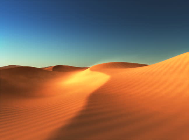 3D Animated Desert With Dunes And Sand Stock Footage Video 5500523