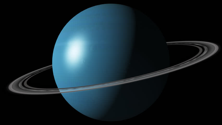 Planet Uranus Beautiful 3d Animation Of The Planet Uranus Rotates With ...