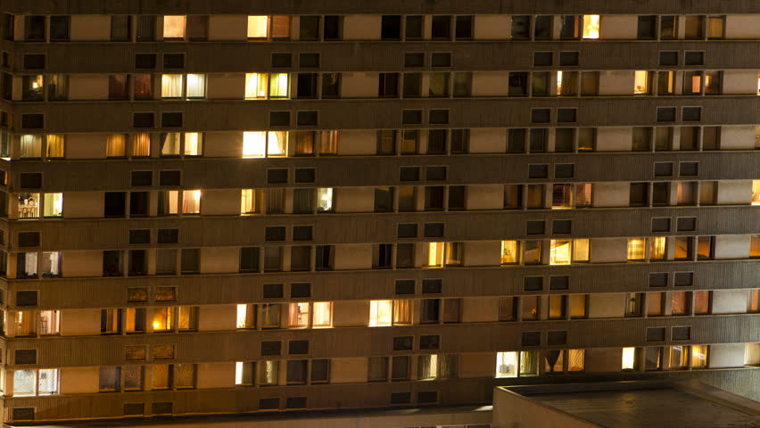 Apartment Building At Night aerial view of apartment buildings at night. urban living Apartment Building At Night aerial view of apartment buildings at night. urban living