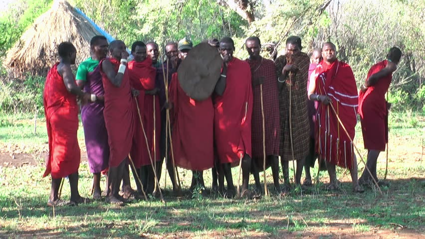 NGORONGORO, KIGALI, TANZANIA - CIRCA DEC, 2011: Maasai Tribe ...