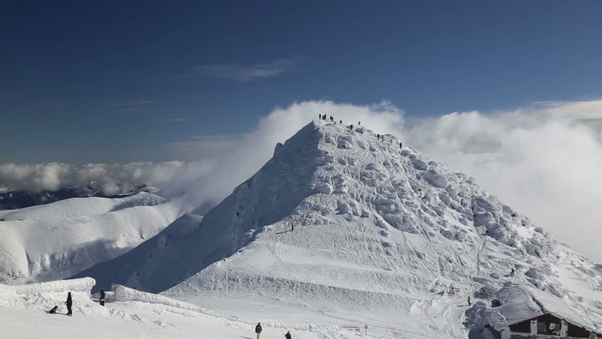 Snow Mountain Slovakia Ski Winter Stock Footage Video (100% Royalty ...