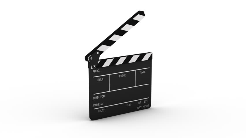 Closing Clapboard Isolated On a Stock Footage Video (100% Royalty-free ...