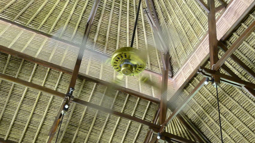Ceiling Fan In Asian Bamboo Stock Footage Video 100 Royalty Free 6103637 Shutterstock
