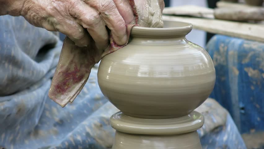 make video 100 Pot Stock Footage free Clay Making  (100 Royalty Video