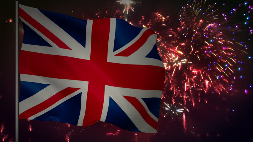 flag fireworks