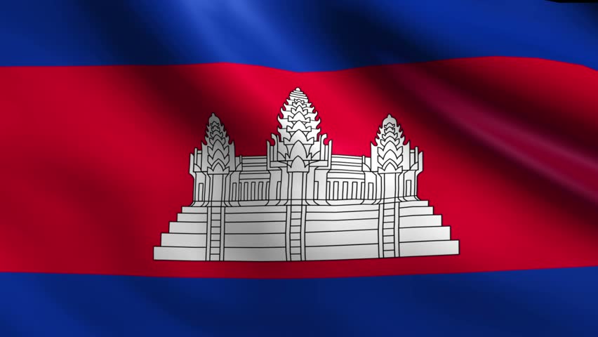 Flying Flag Of Cambodia | LOOPED | Stock Footage Video 646435 ...