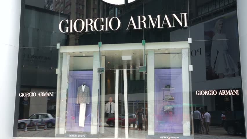 HONG KONG, CHINA - APRIL, 1: Giorgio Armani Store In Hong Kong. G ...