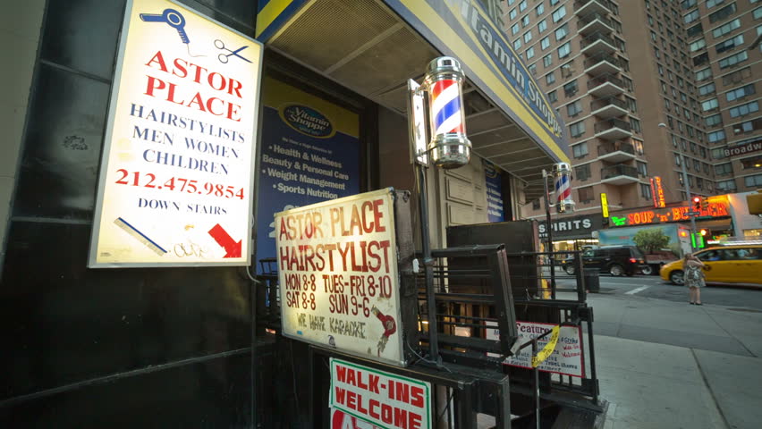 July 22 2014 Astor Place Barber Shop In New York Astor