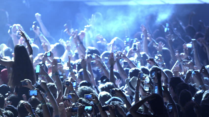 Stock video of crowd at concert - fans cheering | 6956677 | Shutterstock