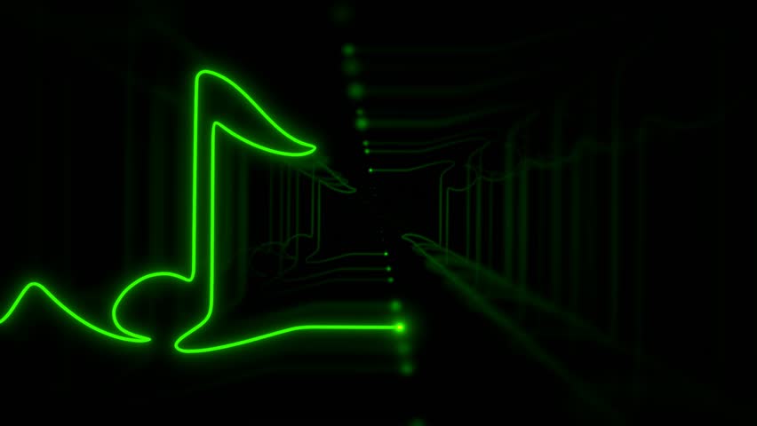 Stock Video Clip of seamless VJ loop - musical neon symbol | Shutterstock