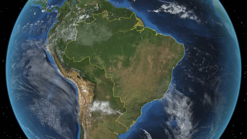 Vídeo stock de Brazil. 3d Earth in Space (100% livre de ...