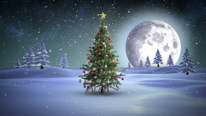 digital animation of santa showing christmas tree in snowy landscape hd stock video clip - Santa North Pole digital animation of santa showing christmas tree in snowy landscape hd stock video clip - Santa North Pole