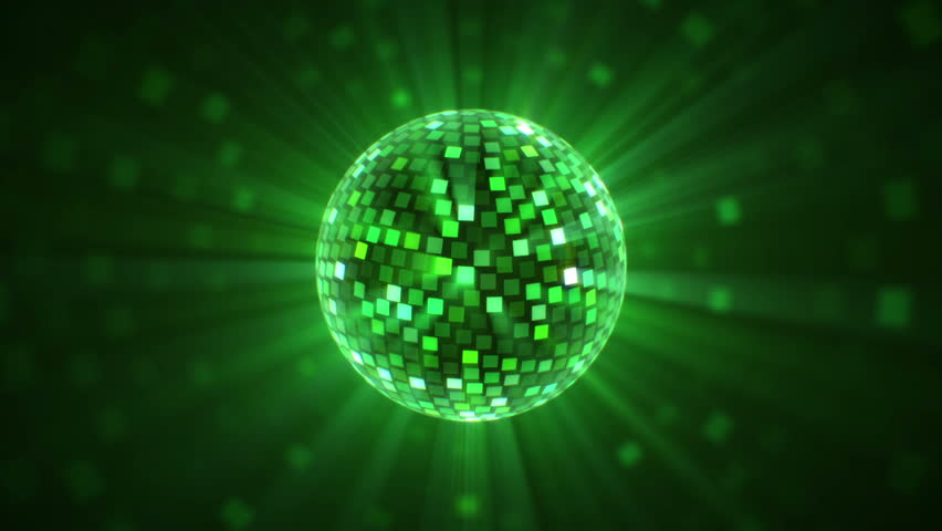 green disco ball