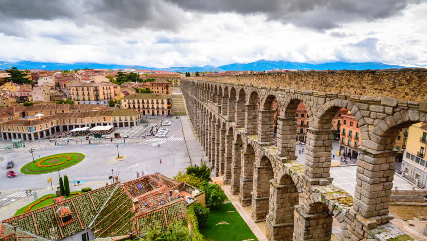 Segovia, Spain Town Skyline at Stock Footage Video (100% Royalty-free ...