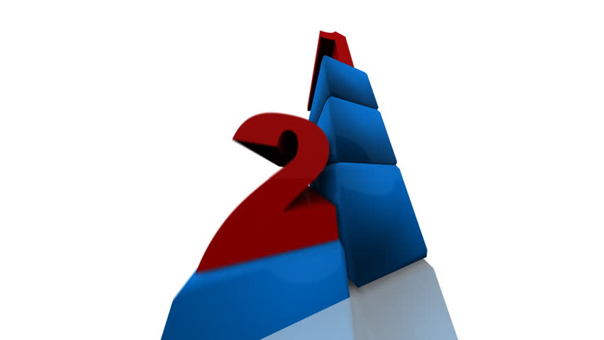 Stock video of competition winner. 3d podium with number | 800377