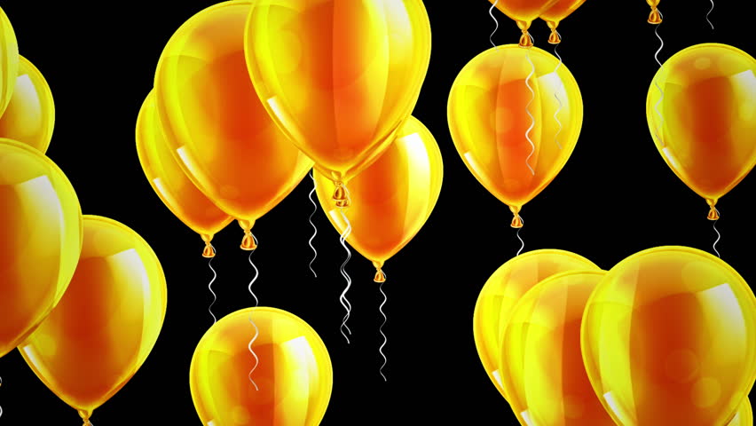 Beautiful Background with Gold Balloons Stock Footage Video (100% Royalty-free) 8297827