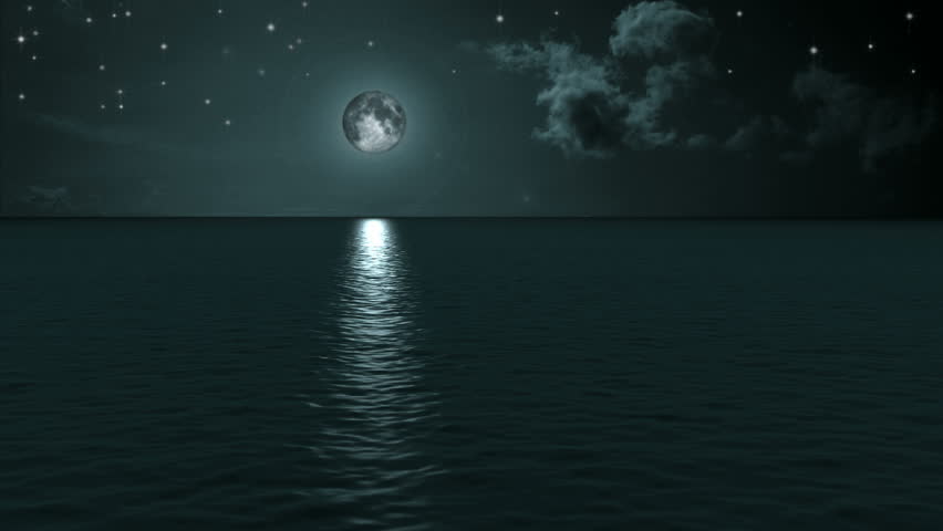 Blue Moon Ocean Calm Stock Footage Video 100 Royalty Free 848647 Shutterstock