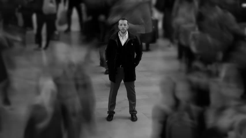 One Person Standing Outcropped In Crowd Of People One In A Million