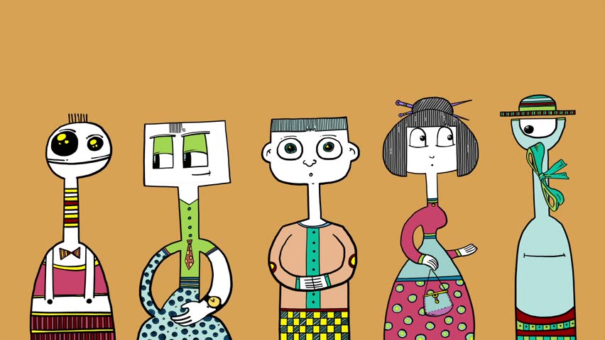 Animation Funny Characters Funny Faces Smile Happy Urban Black And