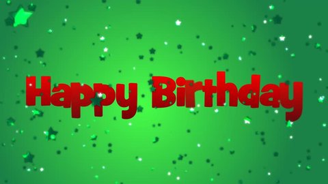 Happy Birthday Message Green Falling Stars Stock Footage Video (100%  Royalty-free) 8939767 | Shutterstock