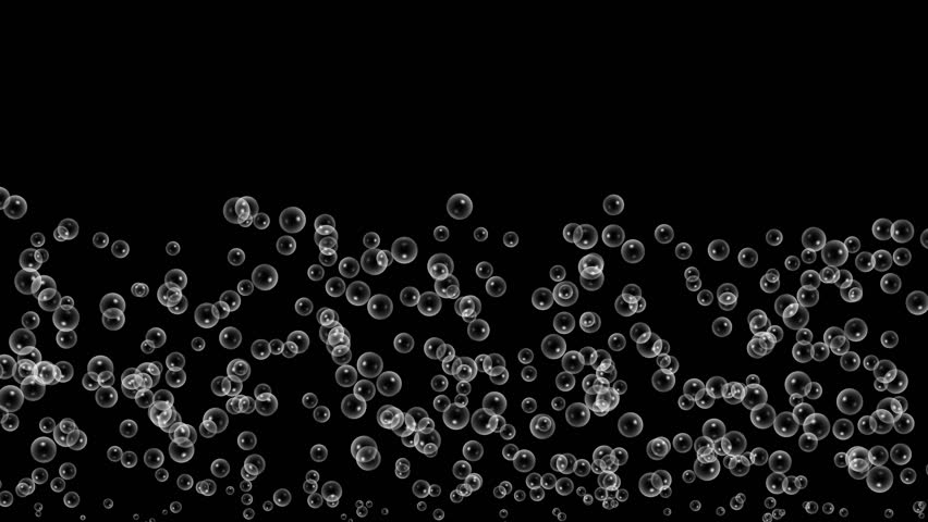 Черный бабл. Пузырьки футаж. Black White Bubbles.