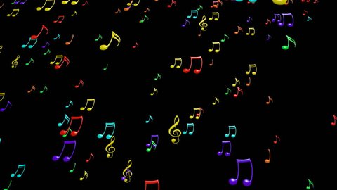 Animated Falling Colorful Music Notes On Stock Footage Video (100% Royalty- free) 9133187 | Shutterstock