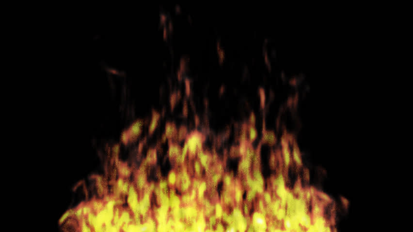 Animated Realistic Fire On Transparent Stock Footage Video 100